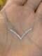 0.30Ct Round Cut Diamond Bar Pendant Necklace Free Chain 14K White Gold Finish