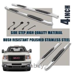 07-18 GMC Sierra 1500 2500 HD Crew Cab 4 Oval Chrome Running Boards Side Steps