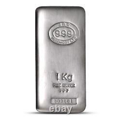 1 Kilo JBR Silver Bar (New)