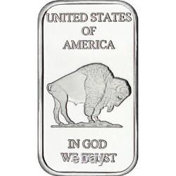 1 oz SilverTowne Buffalo Silver Bar (New Lot of 10)