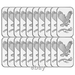 1 oz SilverTowne Eagle Silver Bar (New Lot of 20)