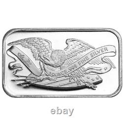 1 oz SilverTowne Retro Eagle Silver Bar (New Lot of 5)