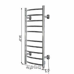 10 Heated Bars Hot Towel Warmer Electric Drying Rack Wall Mount Stainless Steel