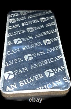 10 Ounce. 999 Fine Silver Bar Pan American Silver NWTM Mint Bullion Nice Shine