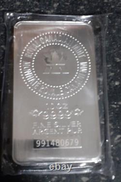 10 Oz ounce RCM Silver Bar Royal Canadian Mint. 9999 Fine Sealed New 2024