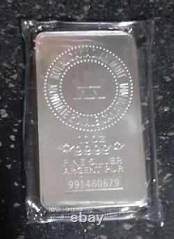 10 Oz ounce RCM Silver Bar Royal Canadian Mint. 9999 Fine Sealed New 2024