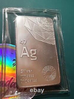 10 oz. 999 Fine Silver Bar Freedom Symbol Sealed 47 AG