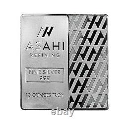 10 oz Asahi Refining. 999 Fine Silver Bar (Sealed) BRAND NEW