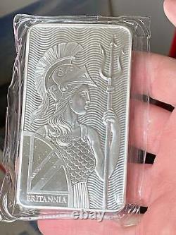 10 oz British Royal Mint. 999 Fine Silver Britannia Bar (New)