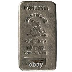 10 oz D'Anconia Silver Don't Tread on America Bar (New)