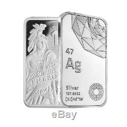 10 oz DGSE 0.999 Silver Bar Freedom Symbol Stamped