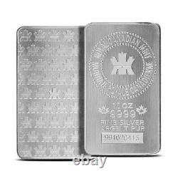 10 oz (RCM) Royal Canadian Mint Silver Bar (New)