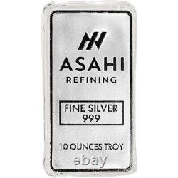 10 oz Silver Bar Asahi Refining. 999 Fine