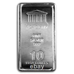 10 oz Stackable Silver Bar Academy (New Design, No Motto)