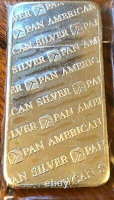 10 troy oz silver bar in plastic sleeve. Pan American Silver Corp