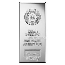 100 oz Royal Canadian Mint New Style Silver Bar