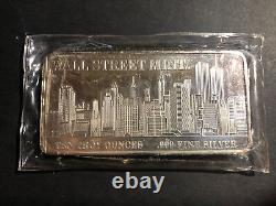 10oz Silver Bar Wall Street Mint New York Skyline World Trade Center Twin Towers