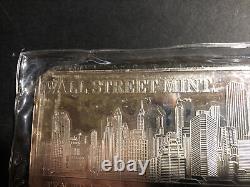 10oz Silver Bar Wall Street Mint New York Skyline World Trade Center Twin Towers