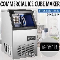 110 lbs/24H Commercial Ice Maker Undercounter Freestanding Ice Cube Machine