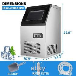 110 lbs/24H Commercial Ice Maker Undercounter Freestanding Ice Cube Machine