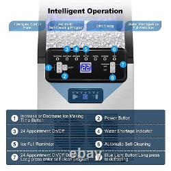 110 lbs/24H Commercial Ice Maker Undercounter Freestanding Ice Cube Machine