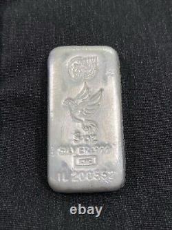 155.50 Gram Israel Holy Land Mint. 999 Cast Silver 5 Oz Dove Ingot Bar (New)