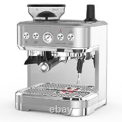15Bar Espresso Machine Coffee Maker Foaming Milk Frother 2.5L Water Tank US
