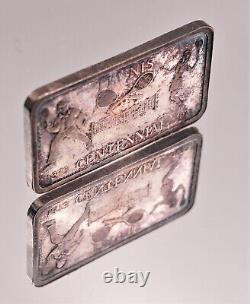 1973 TENNIS JS Love & Associates Co New York #863 1oz 999 FINE Silver bar C3593