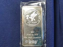 1976 Tri-State Refining & Investment 10 Ounce Silver Bar Sealed New BU E8208