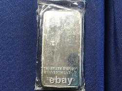 1976 Tri-State Refining & Investment 10 Ounce Silver Bar Sealed New BU E8208