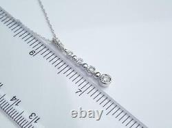 2.23 Ct Round Cut Simulated Bar Journey Pendant 925 Sterling Silver