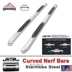 2005-2023 Toyota Tacoma Crew(Double) Cab 4 Curved Stainless Steel Side Step Bar