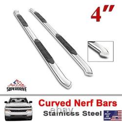 2005-2023 Toyota Tacoma Crew(Double) Cab 4 Curved Stainless Steel Side Step Bar