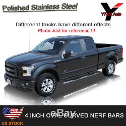 2009-2018 Dodge Ram 1500 Crew Cab 4 S. S Curved Nerf Bar Side Step Running Board