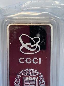 2020 CGCI China Lunar Year of the Rat 100 Gram Fine Silver Bar Ingot Sealed New