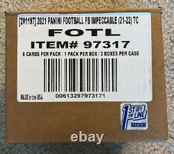 2021 Impeccable Football FOTL Sealed, Unopened CASE 3 boxes GOLD SILVER BARS