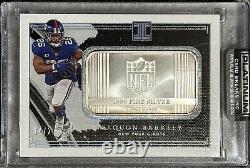 2021 Panini Impeccable? NFL 1 Troy Ounce Silver Bar SAQUON BARKLEY #14/20