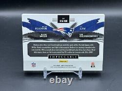 2022 Impeccable Patriots Silver Bar Bledsoe/Gronkowski/Moss/Law #/25