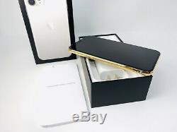 24K Gold Plated Apple iPhone 11 Pro Max 256 GB Silver Unlocked CDMA GSM CUSTOM