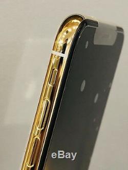 24K Gold Plated iPhone Xs MAX 512GB Worldwide Unlocked Silver CUSTOM