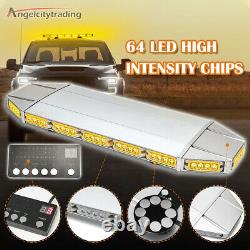 27 64 LED Emergency Traffic Light Bar Strobe Roof Beacon Tow Truck Warning Plow
