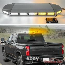 27 64 LED Emergency Truck Tow Beacon Flash Warning Strobe Light Bar Amber/White