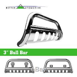 3 Chrome Bull Bar for 2007-2018 Chevy Silverado/GMC Sierra 1500 Grille Guard