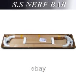 3 Polished Round Side Steps Nerf Bars Ft 2019-2022 GMC Sierra 1500 Extended Cab