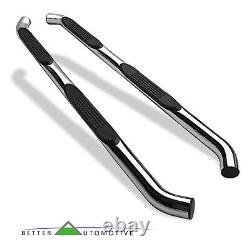 3 S/S Side Step Rails for 2005-2022 Toyota Tacoma Double Cab Nerf Bars