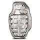 3 oz MK Barz Grenade Hand Poured Silver Bar (New)