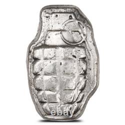 3 oz MK Barz Grenade Hand Poured Silver Bar (New)