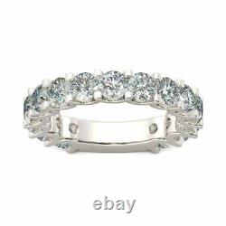 4.90 Ct Diamond Bar Setting Silver Women's Band VVS1/D Engagement Classic Ring