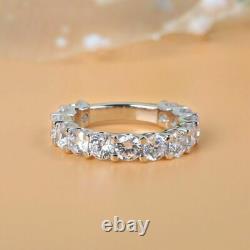 4.90 Ct Diamond Bar Setting Silver Women's Band VVS1/D Engagement Classic Ring