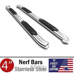 4 Bent Chrome Side Steps Boards Nerf Bars Fit 2009-2018 Dodge Ram 1500 Crew Cab